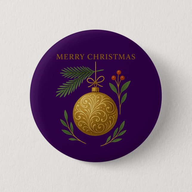 Knapp - Glad jul Dekorativ design (Framsida)