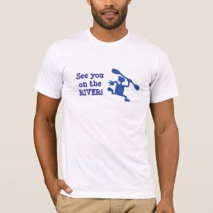 Knäpp kajakT-tröja för beställnings- flod T-shirt