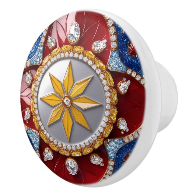 Knapp med colombianska Färg Knopp (Höger)