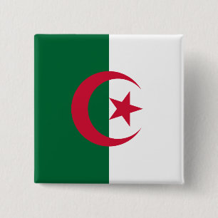Knapp med Flagga av Algeriet