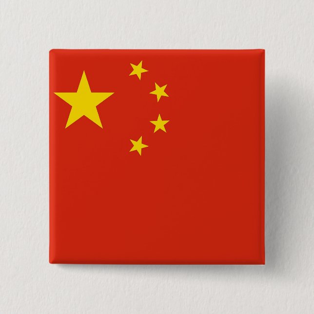 Knapp med Flagga av China (Framsida)