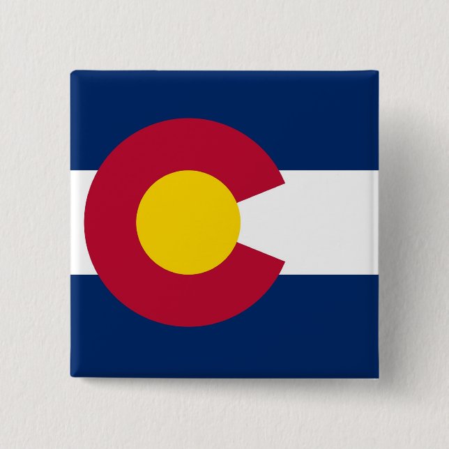 Knapp med Flagga av Colorado (Framsida)