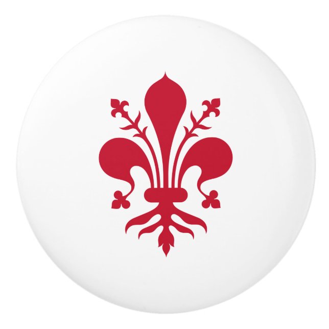 Knapp med flagga av Florens, Italien Knopp (Framsidan)