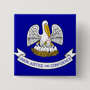 Knapp med Flagga av Louisiana