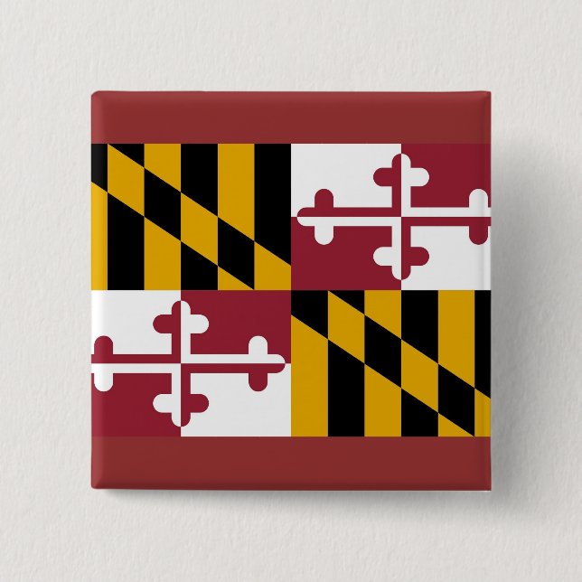 Knapp med Flagga av Maryland (Framsida)