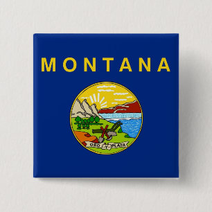 Knapp med Flagga av Montana