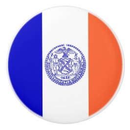 Knapp med flagga av New York City, USA Knopp