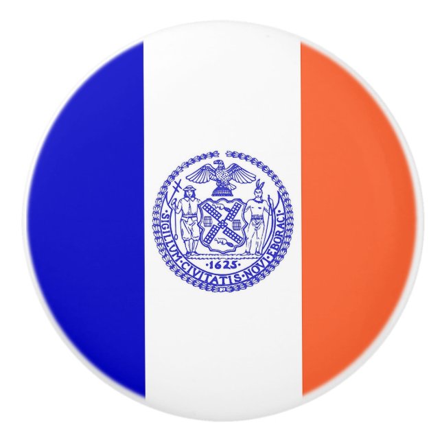 Knapp med flagga av New York City, USA Knopp (Framsidan)