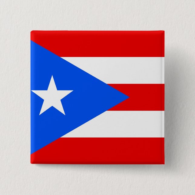 Knapp med Flagga av Puerto Rico (Framsida)