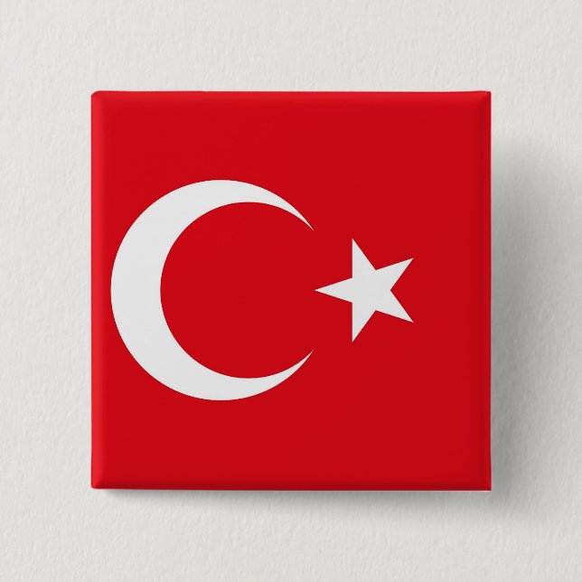 Knapp med Flagga av Turkiet (Framsida)
