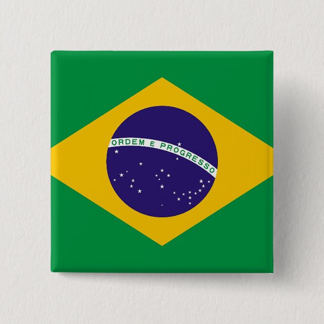 Knapp med Flagga från Brasilien (Framsida)