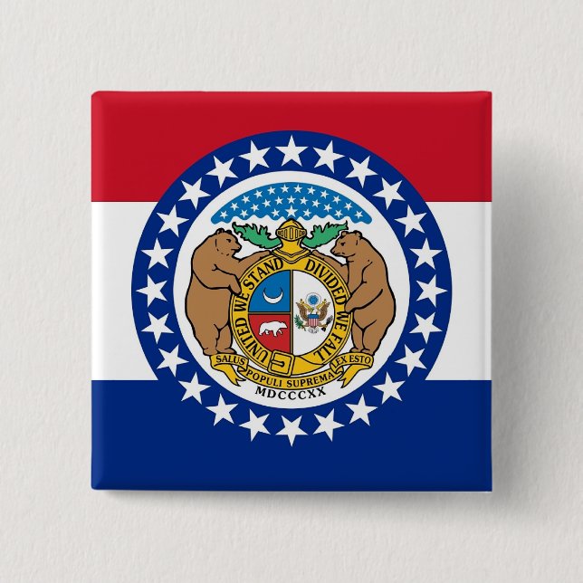 Knapp med Flagga Missouri (Framsida)