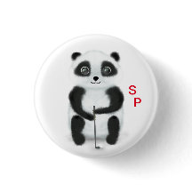 Knapp med golfspel-panda