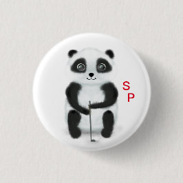 Knapp med golfspel-panda