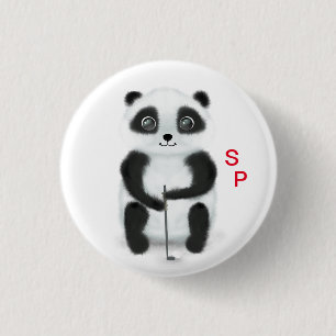 Knapp med golfspel-panda