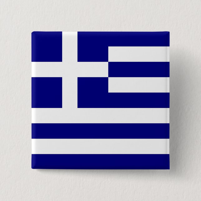 Knapp med Greklands Flagga (Framsida)
