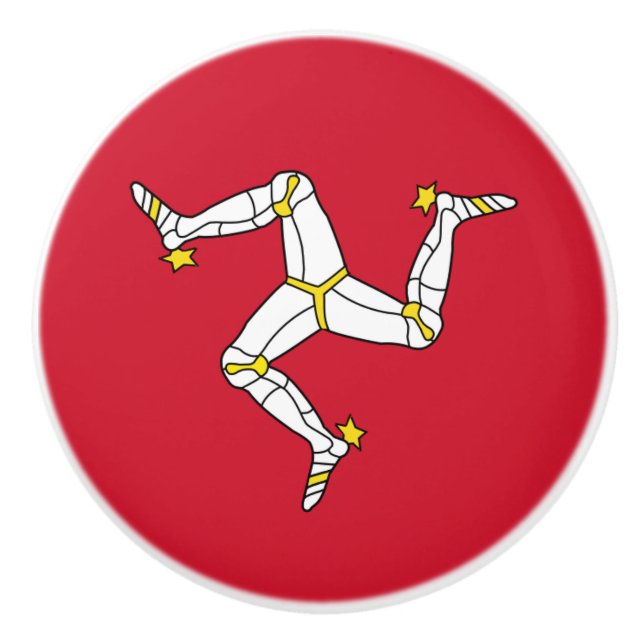 Knapp med Isle of Man flagga Knopp (Framsidan)