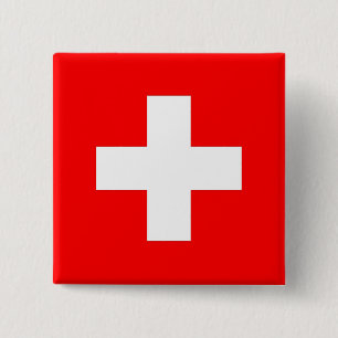 Knapp med Schweiz Flagga