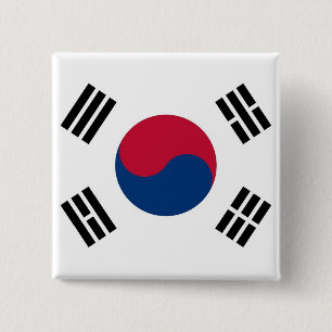 Knapp med Sydkoreas Flagga