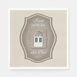 Knapp och luckan öppnas - Pappersservett