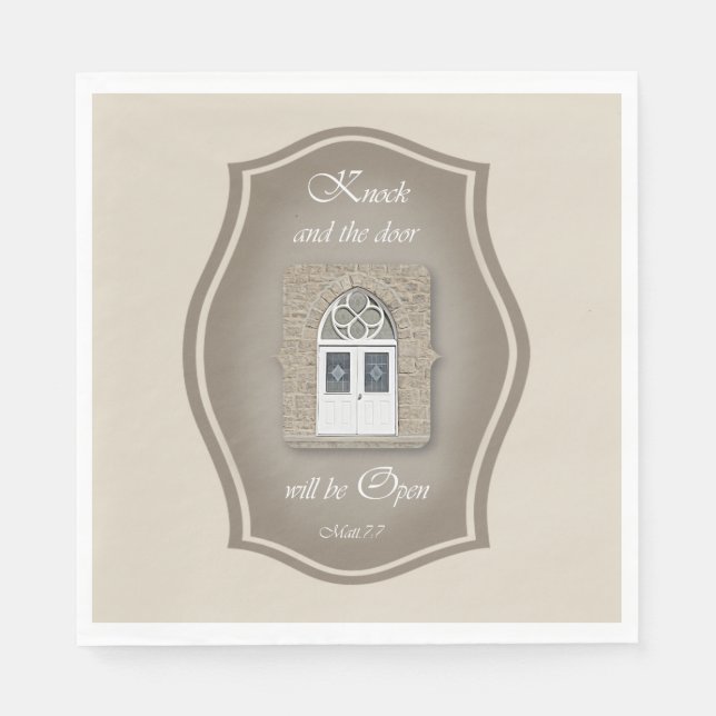 Knapp och luckan öppnas - Pappersservett (Framsidan)