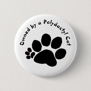 Knapp - Polydactyl Paw-utskrift