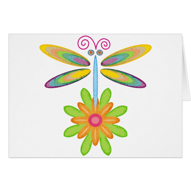 Knäpp slända hälsningskort (Framsidan Horizontal)