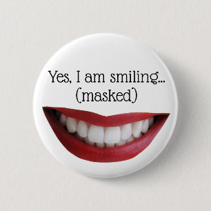 Knapp Smiles - för masker