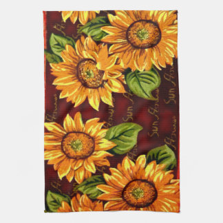 Knäpp solrosor kökshandduk