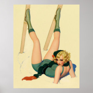 Knäpp! Vintage Fäst upp flickkonst poster