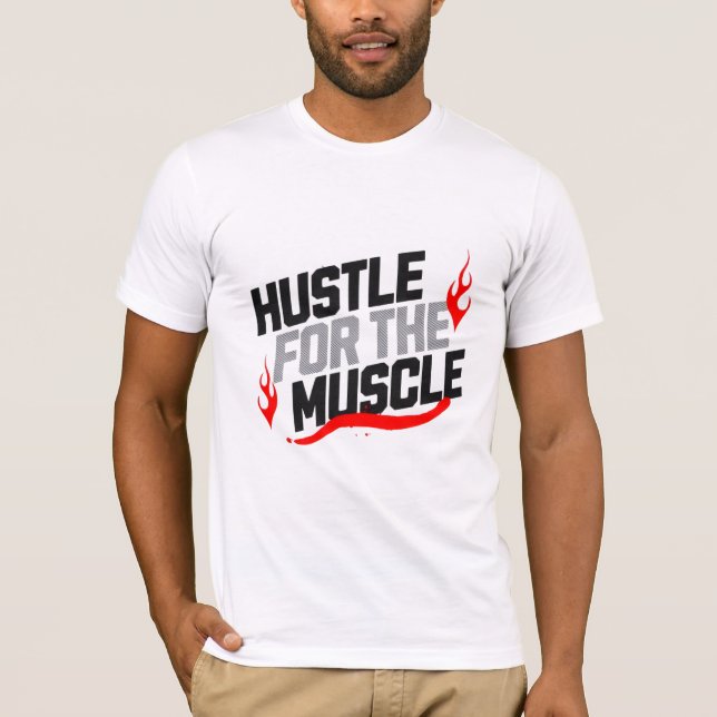 Knappa för muskeln 💪🏿 motiverande  t shirt (Framsida)