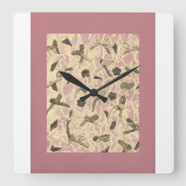 Knäppad Flytande lås för kvadratkvadratväggar Fyrkantig Klocka