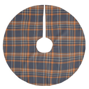 Knäppad polyester träd-skirt julgransmatta borstad polyester