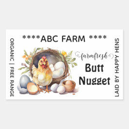 Knappar äggkartongens etikett Rektangel