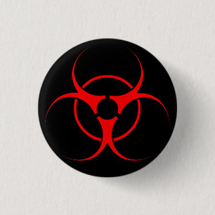 knappar Biohazard Varning GMO-knappar