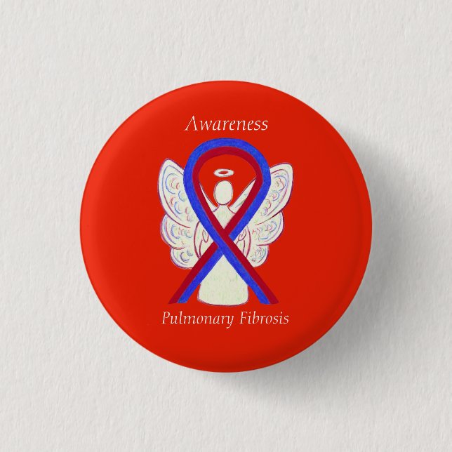 Knappar för pulmonell fibros - medvetenhet Ribbon  (Framsida)