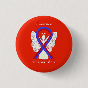 Knappar för pulmonell fibros - medvetenhet Ribbon 