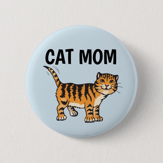 KNAPPAR FÖR TABBY-ORANGEN CAT MAMMA (Framsida)