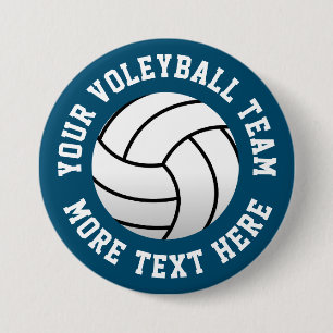 Knappar för volleyball-lag på anpassningsbar stran