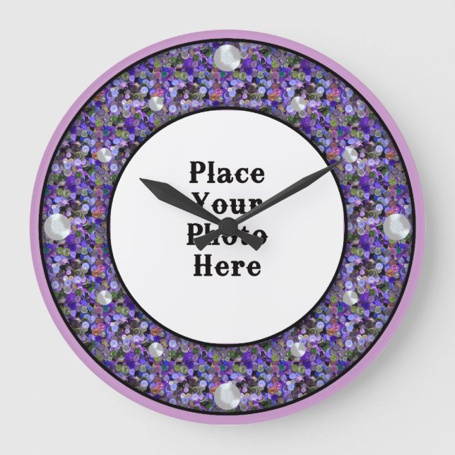 Knappar Ram din fotoväggsklocka Stor Klocka (Framsida)