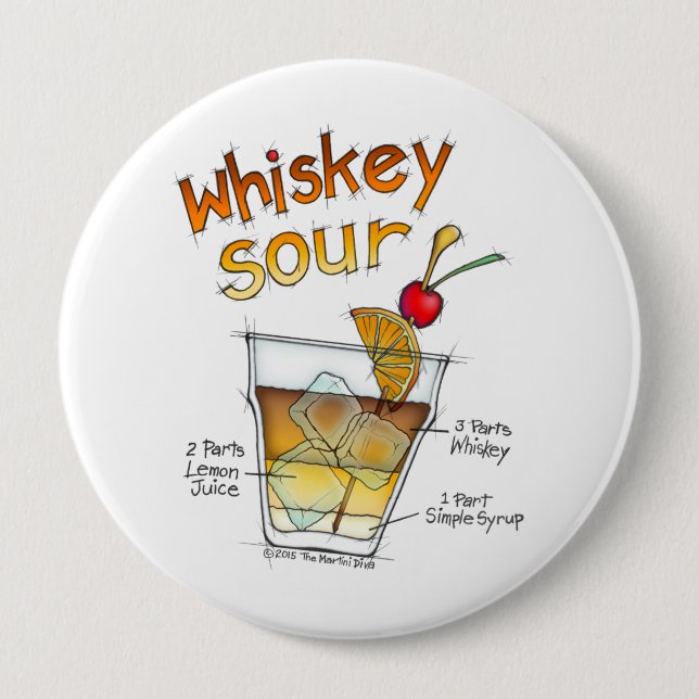 KNAPPAR - WHISKEY SOUR RECIPE COCKTAIL ART (Framsida)