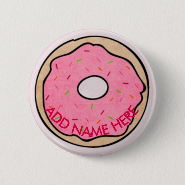 Knapparna Donut Back to school, Backpack eller Hat Knapp (Framsida)