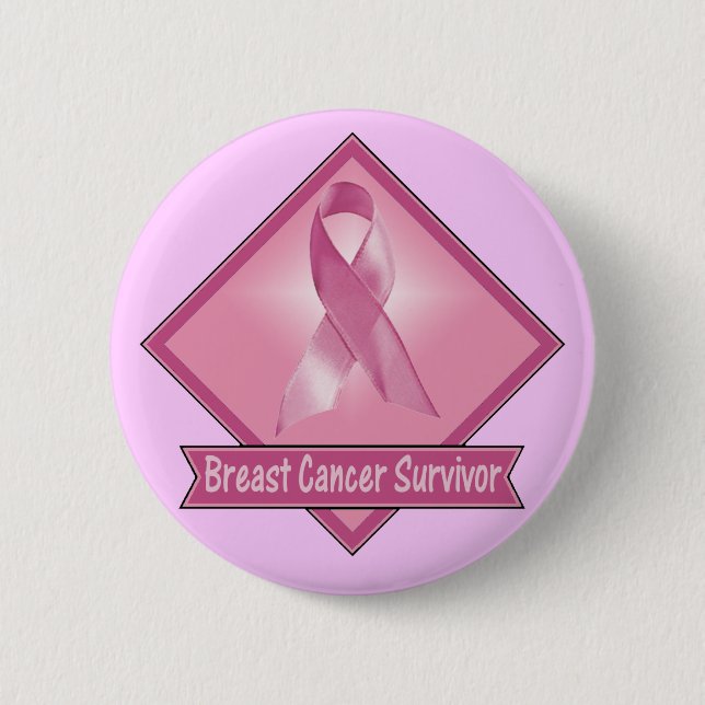Knäppas - bröstcancer överlevande knapp (Framsida)