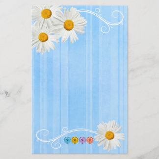 Knäppas daisyblått brevpapper