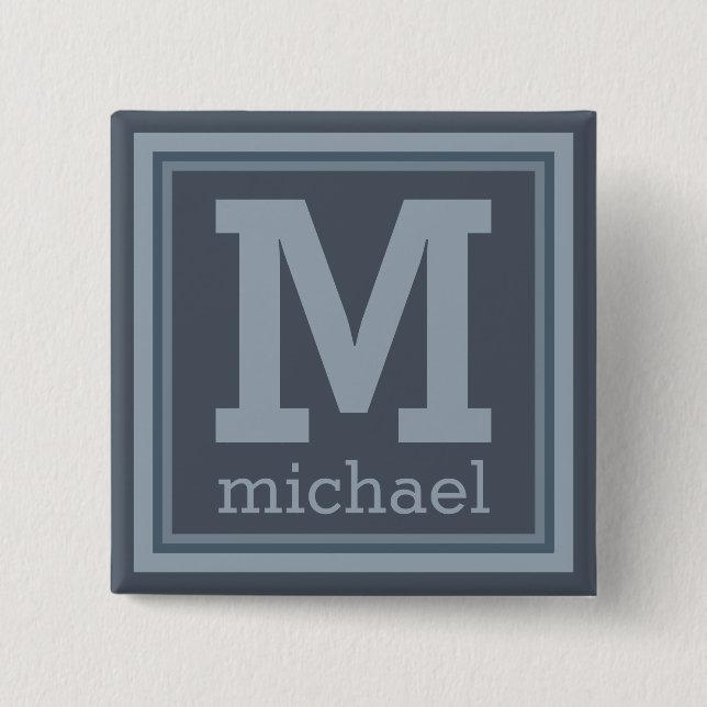 Knäppas den beställnings- monogramen för knapp (Framsida)