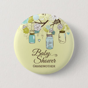 Knäppas den blom- baby shower för den chic knapp
