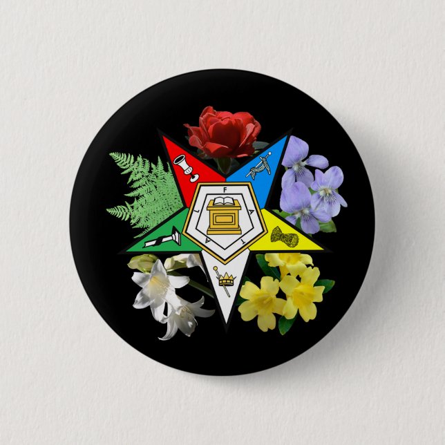 Knäppas den blom- emblemen för OES Knapp (Framsida)