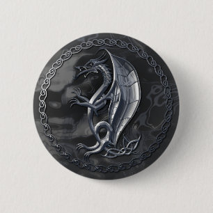 Knäppas den Celtic draken för silver Knapp