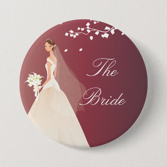 Knäppas den Crimson brudbrudens sida för hösten Knapp (Framsida)