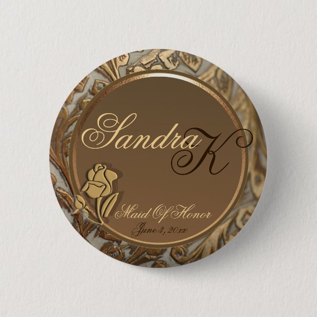 Knäppas den eleganta minnessaken för anpassademaid knapp (Framsida)